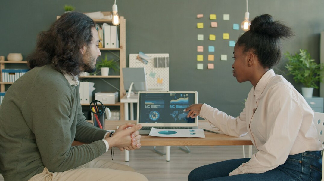 business team analyzing charts