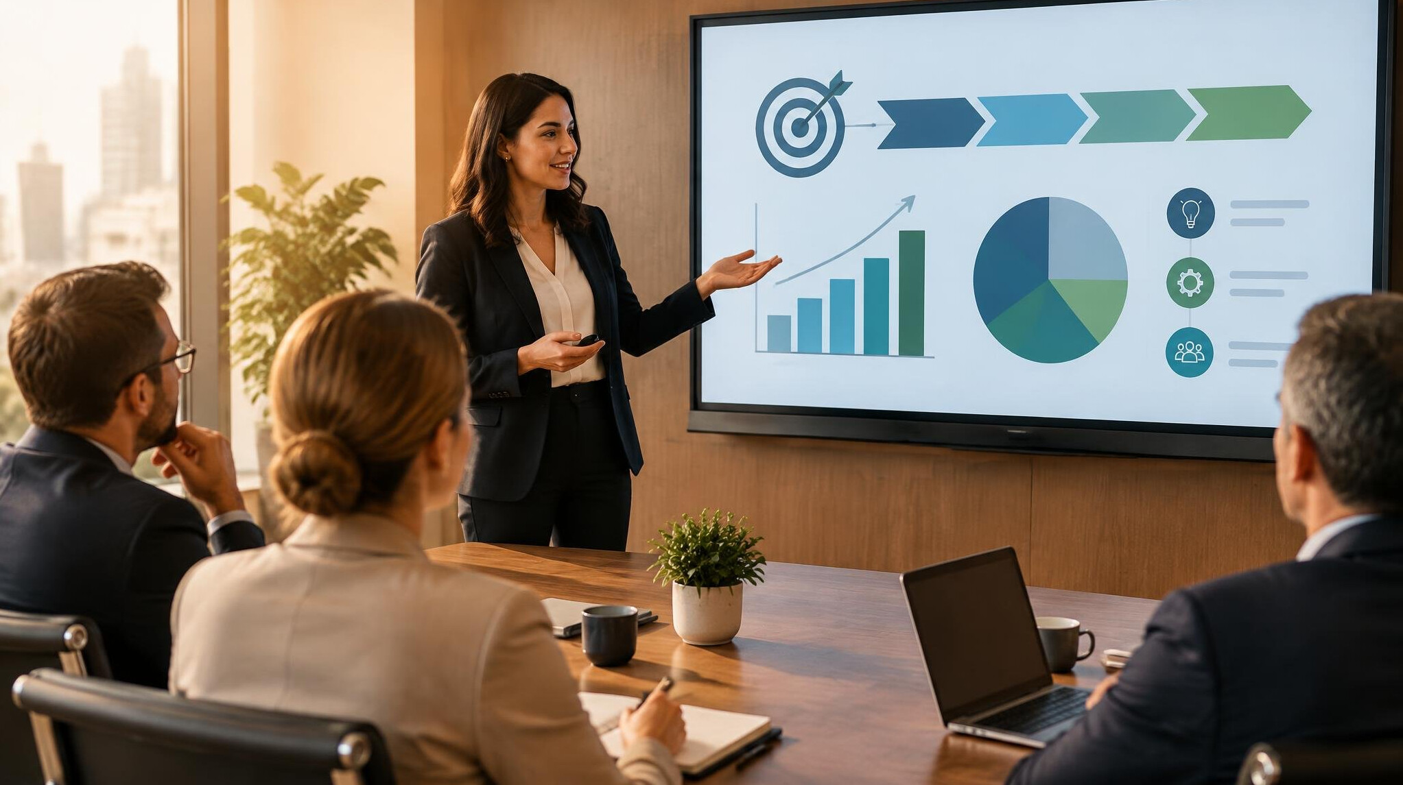 Presentation of charts to a business audience