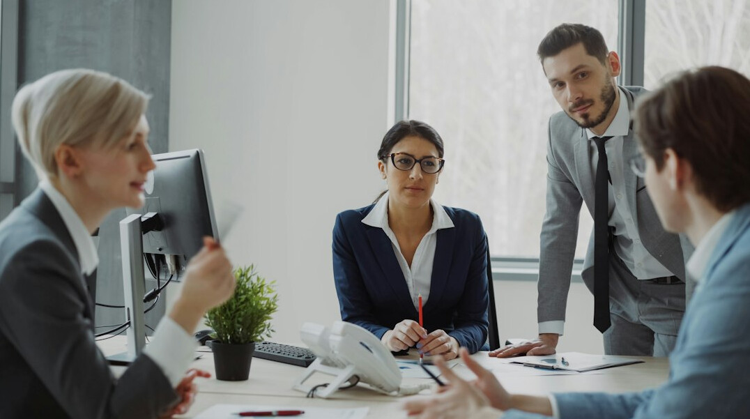 business team discussing strategy